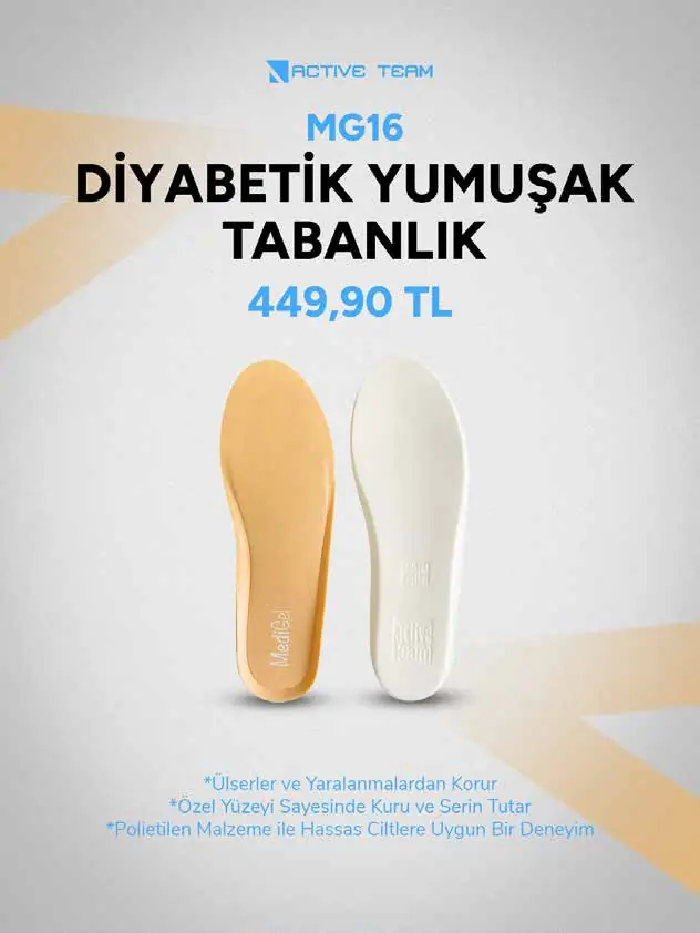 Active Team diyabetik tabanlık ürün postu